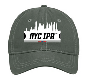 Olive Green Hat with embroidered original NYC IPA® brand logo - SOLD OUT